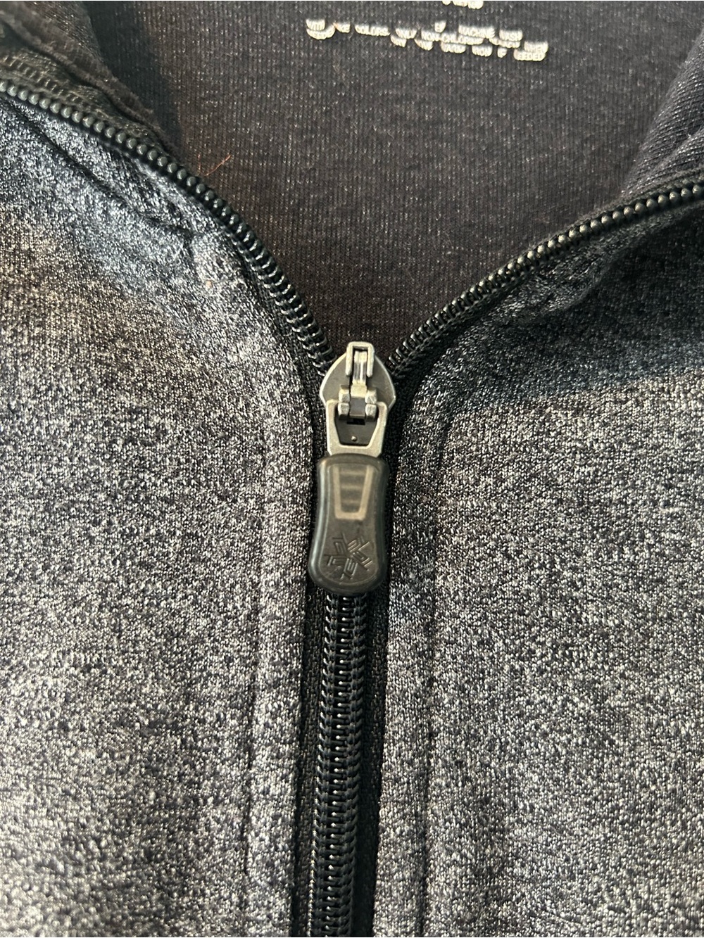 Tek Gear Women’s Gray Heathered Hooded Full-Zip Jacket – Cozy & Soft - Picture 2 of 4